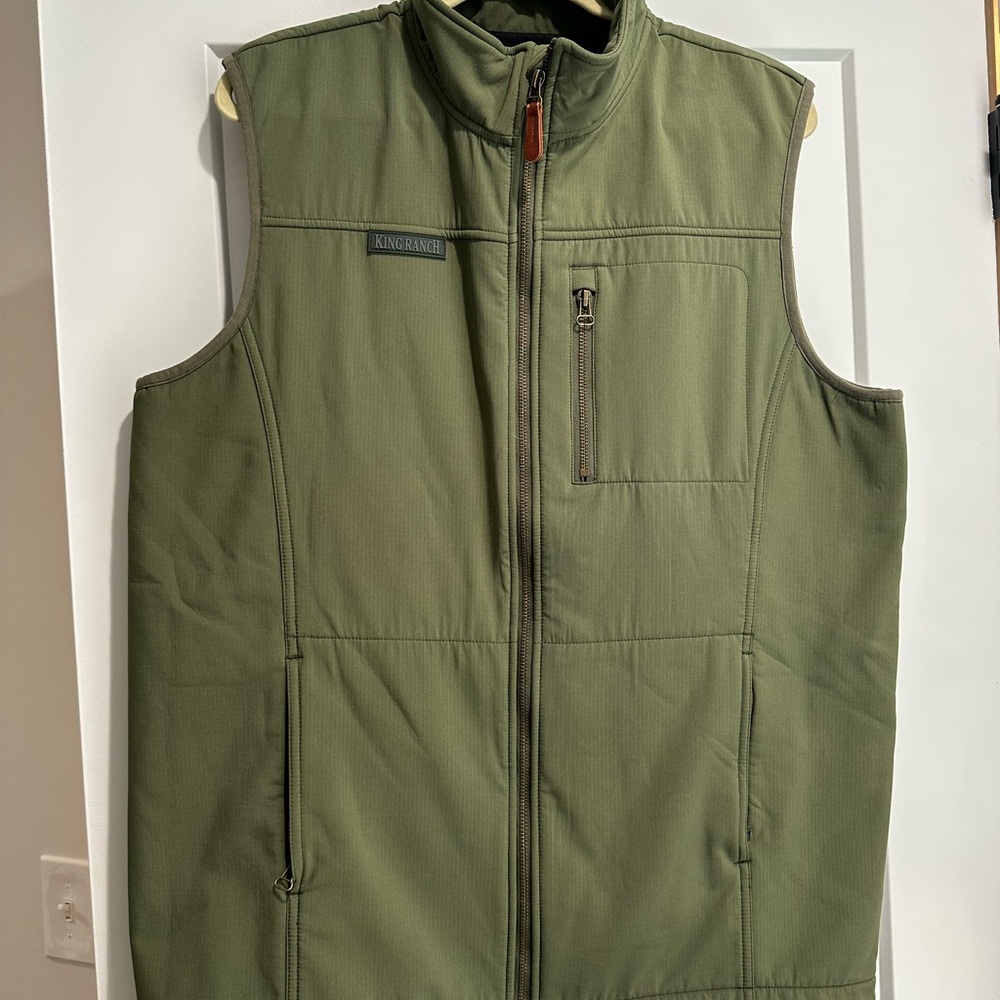 Men's Olive Green Softshell Vest